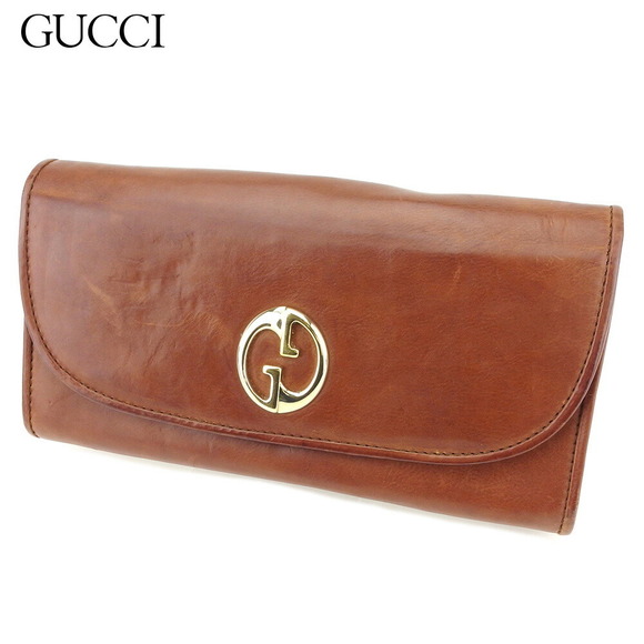 Gucci zipper brown GG Wallet leather long - Picture 1 of 6